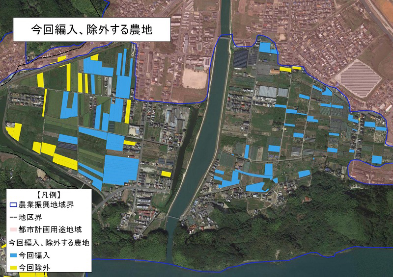 竹原市今回編入、除外する農地R4.6.22